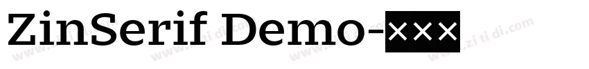 ZinSerif Demo字体转换